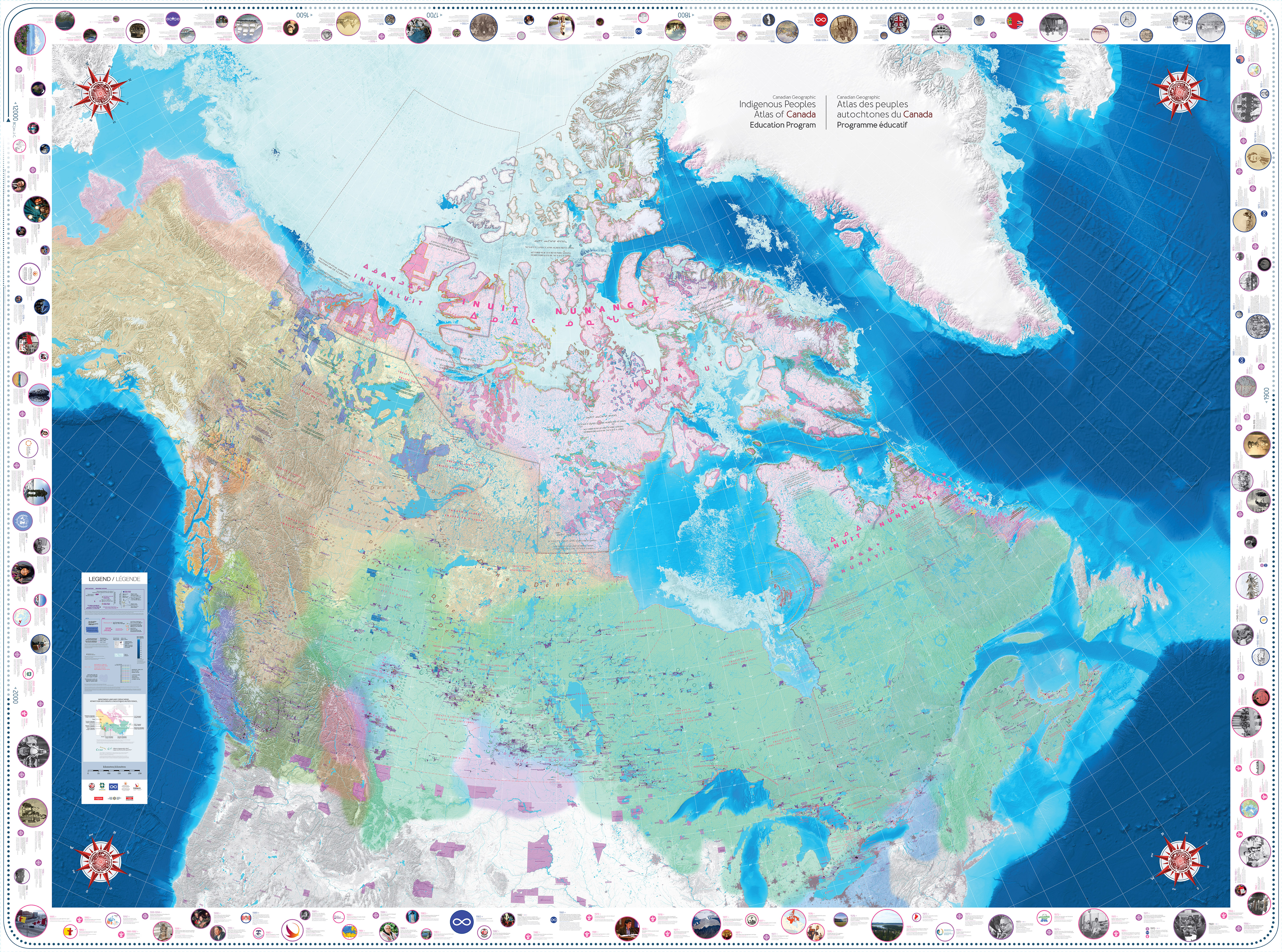 Behind the Indigenous Peoples Atlas of Canada Giant Floor Map